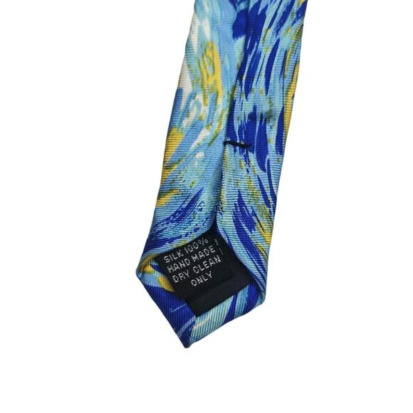 Vintage Wild Ties Mens Necktie All Silk Vincent Van Gogh Starry Night 2 Rare HTF - Picture 5 of 6